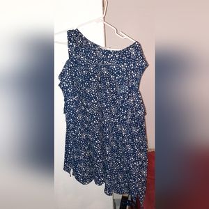 Gorgeous Catherine's 3x blue an star cold shoulder top